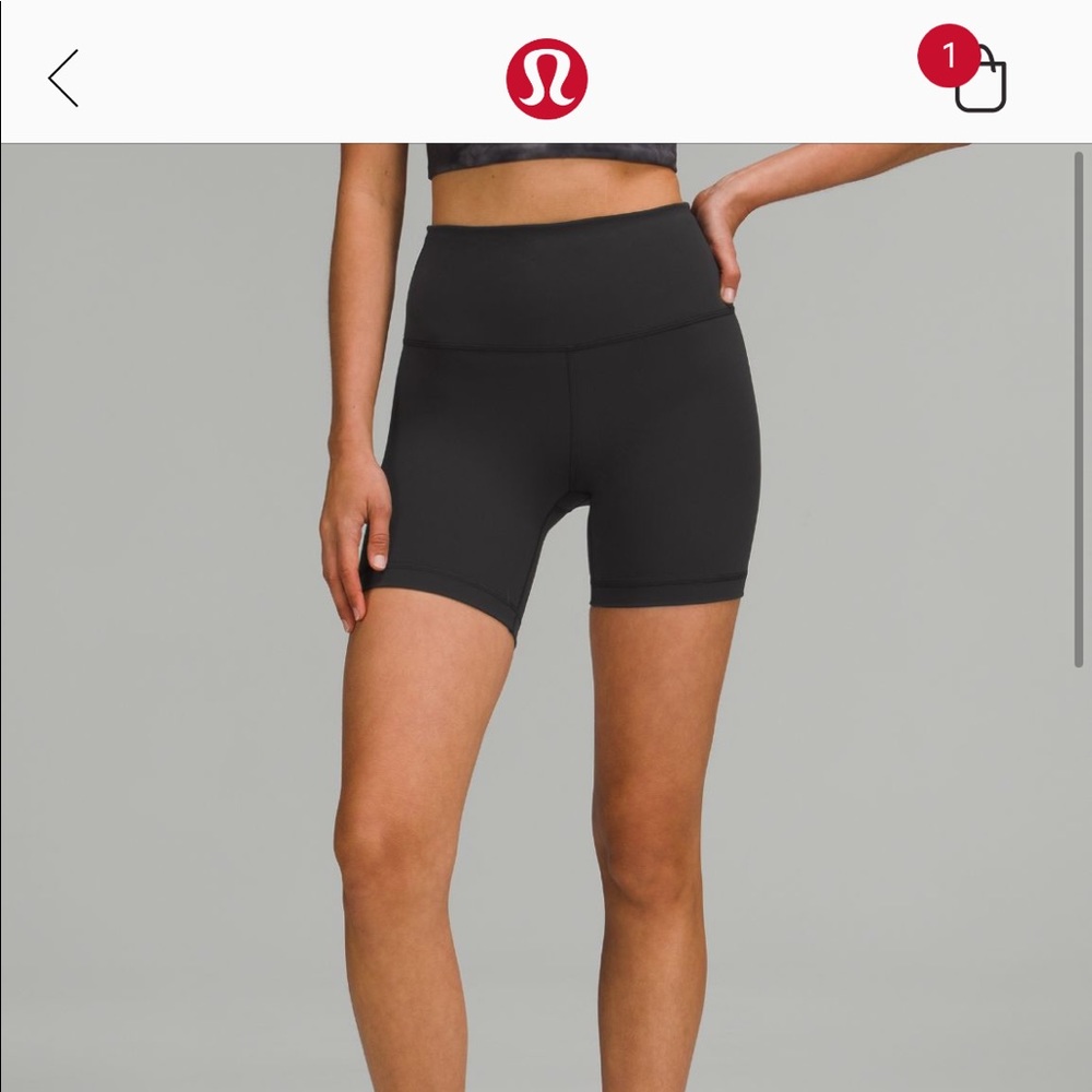 Lululemon Wunder Train Biker Short 6inch black